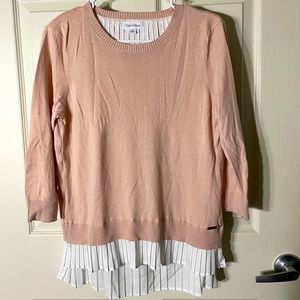 Calvin Klein open back lightweight blouse